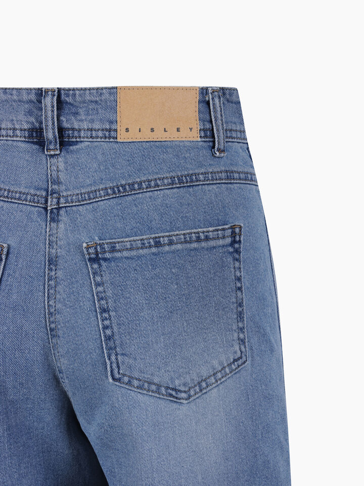 Blue A-line jeans - Palazzo - Blue | Sisley K image number 4
